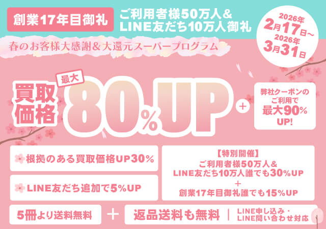 買取価格最大80%アッププログラム